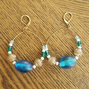 Beaded hoop earrings